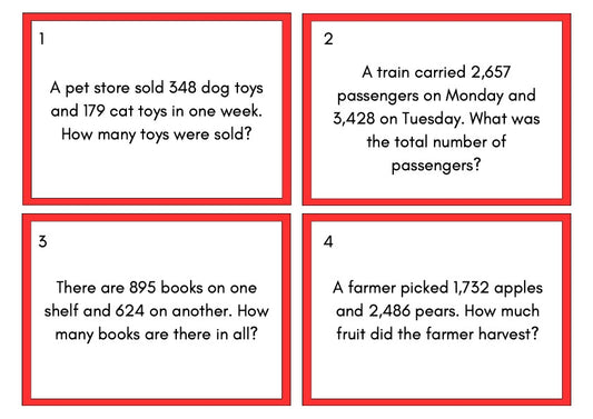 Dynamic Addition Problems - Downloadable PDF
